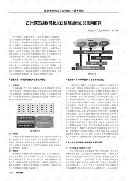 云計算及物聯(lián)網(wǎng)技術(shù)在智慧城市中的應用研究